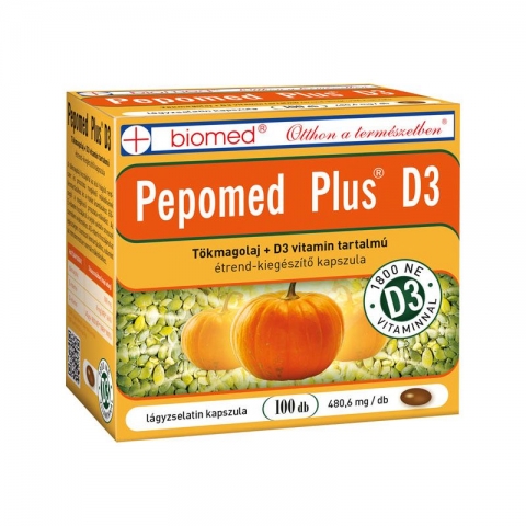 Biomed Pepomed Plus D3 vitamin kapszula 100x