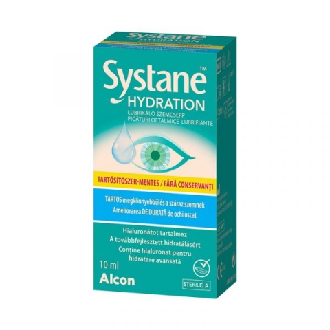 Systane Hydration tartósítószermentes lubrikáló szemcsepp 10ml