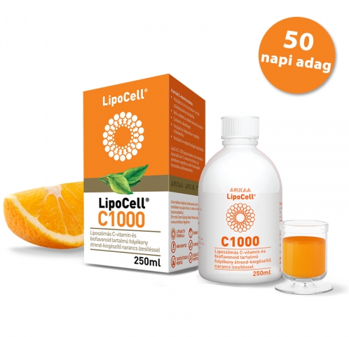 LipoCell C1000 liposzómás C-vitamin folyadék narancs ízesítéssel 250ml