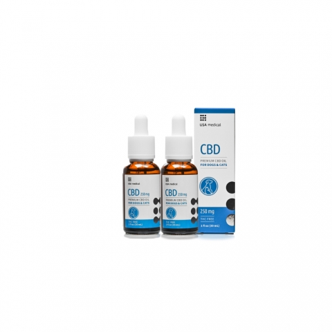 USA medical 250 mg CBD olaj kutyáknak és macskáknak 2x csomag 30ml+30ml