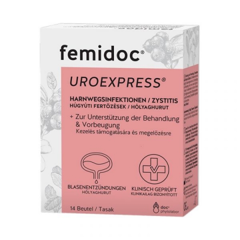 Uroexpress Femidoc D-mannóz por húgyúti panaszokra 14x