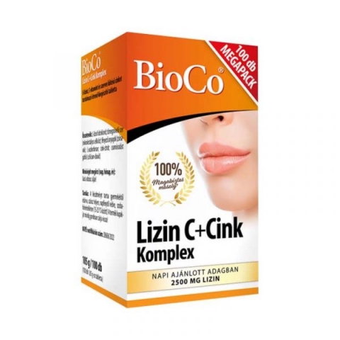 Bioco Lizin C+Cink Komplex tabletta 100x