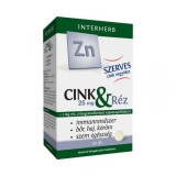 Szerves Cink 25 mg Réz tabletta INTERHERB 60x